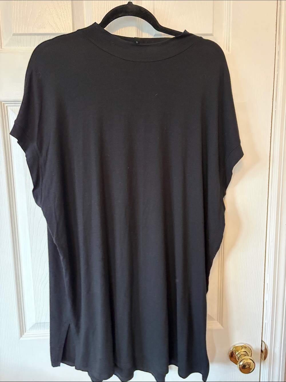 Eileen Fisher Black Oversized Short-Sleeve Tunic